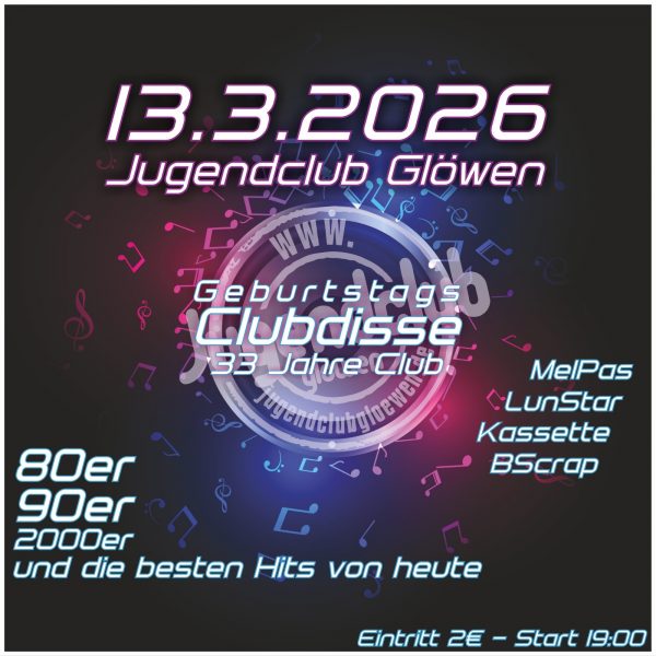 ...Clubdisse zum 33.Geburtstag...