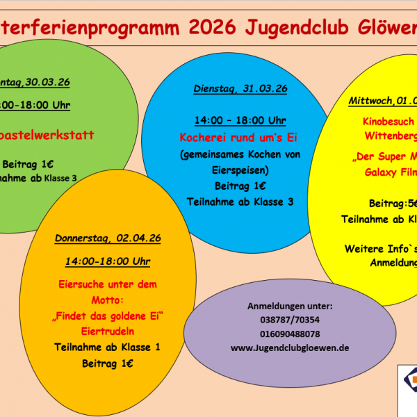 ...Hier unser Osterferienprogramm...